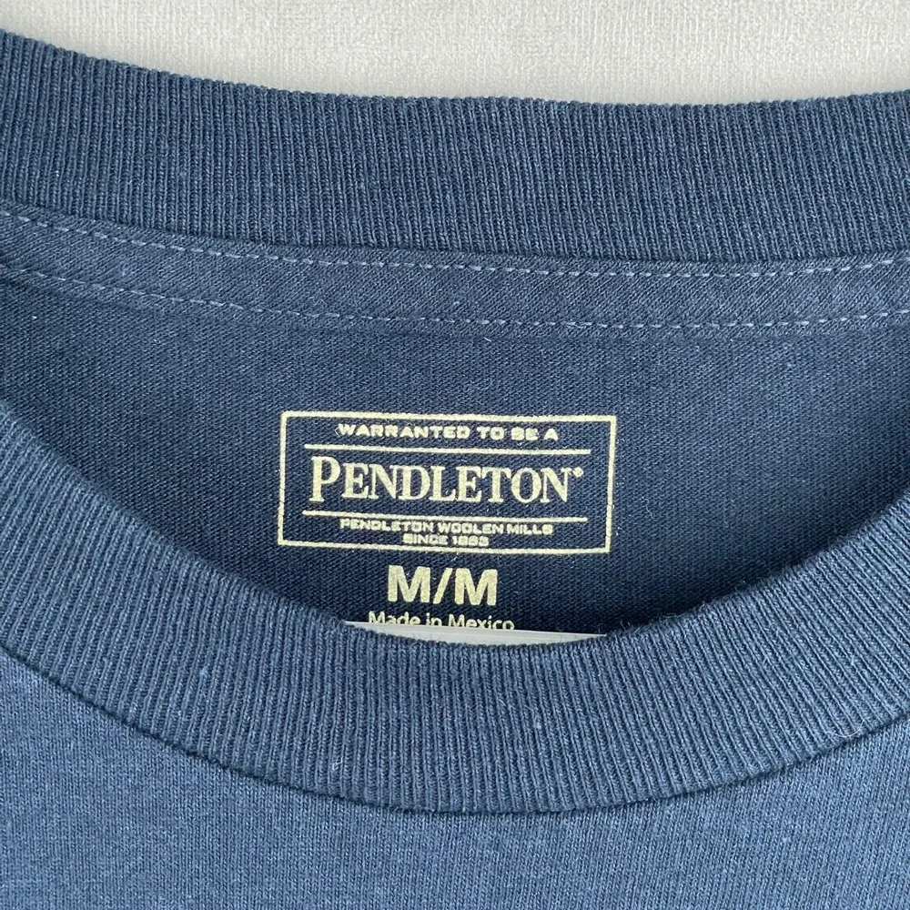 Pendleton‎ Mens Navy Blue Graphic T-Shirt Southwestern Geometric Diamond Aztec M